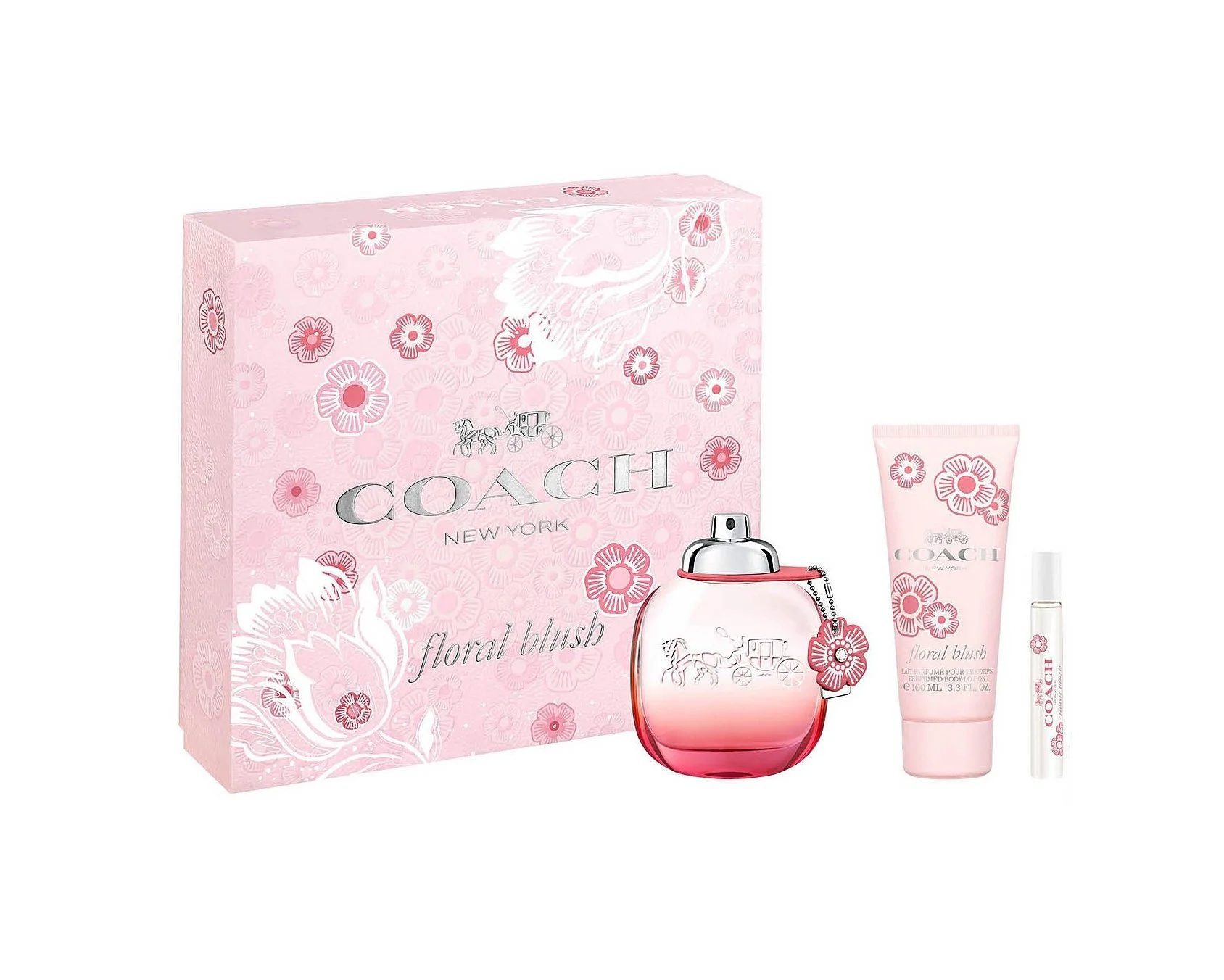 COACH FLORAL BLUSH 3 PieceSet